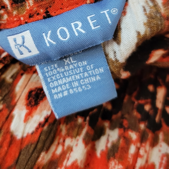 Vintage 2 Piece Coord Set Koret Skirt & Top XL Extra Large Boho Coordinating - Picture 9 of 13